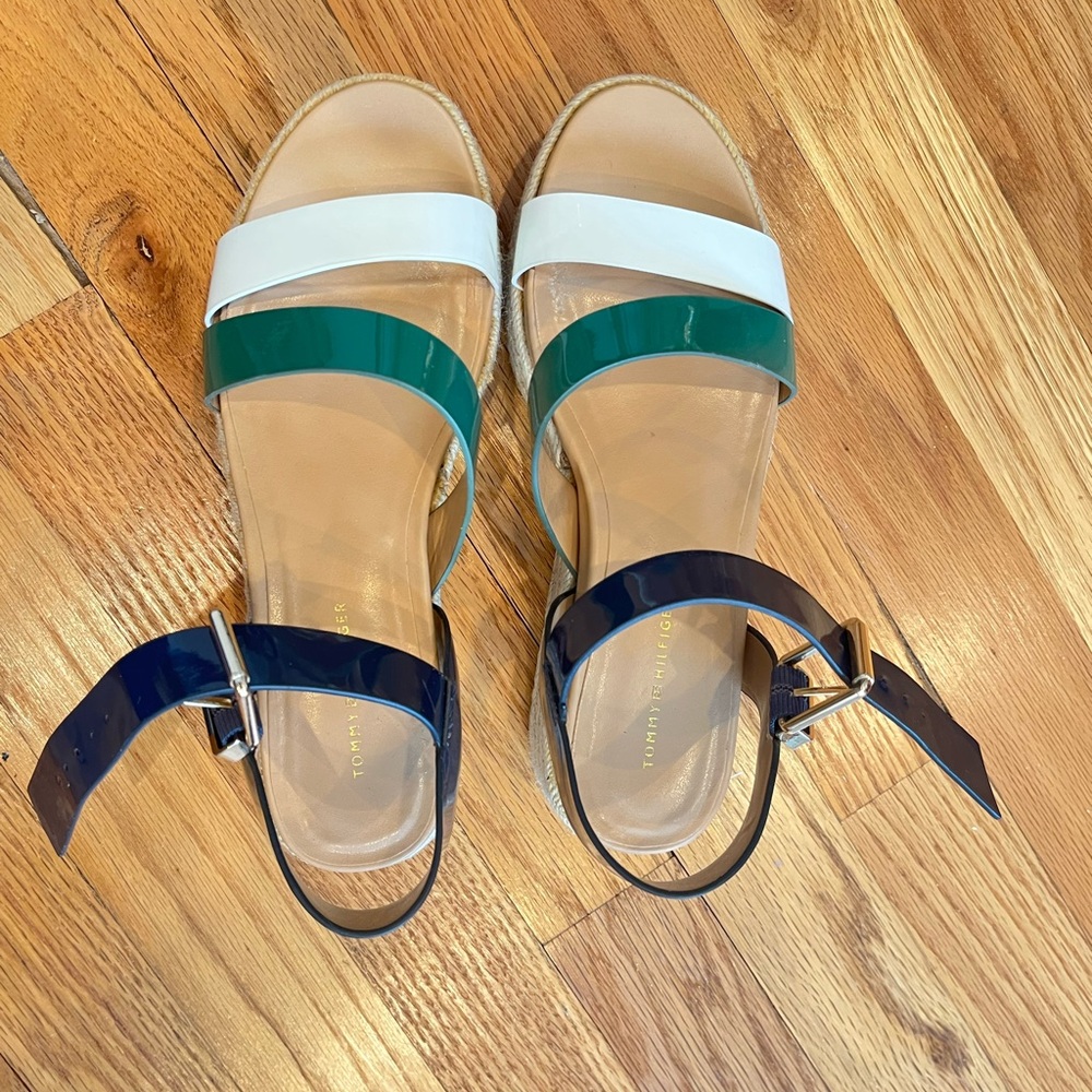 Tommy Hilfiger Platform Women's Sandals with Multicolor Straps